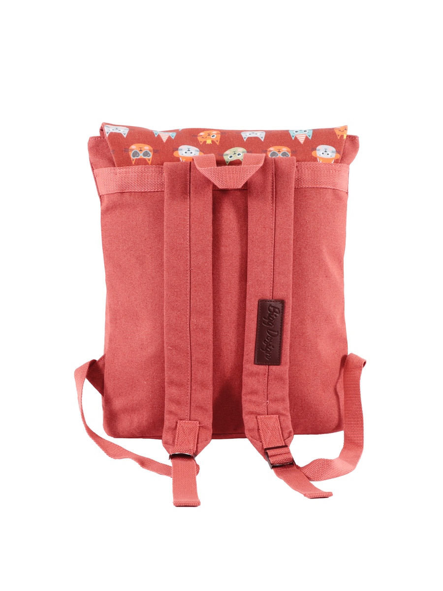 Red Dogs Vintage Print Laptop Backpack
