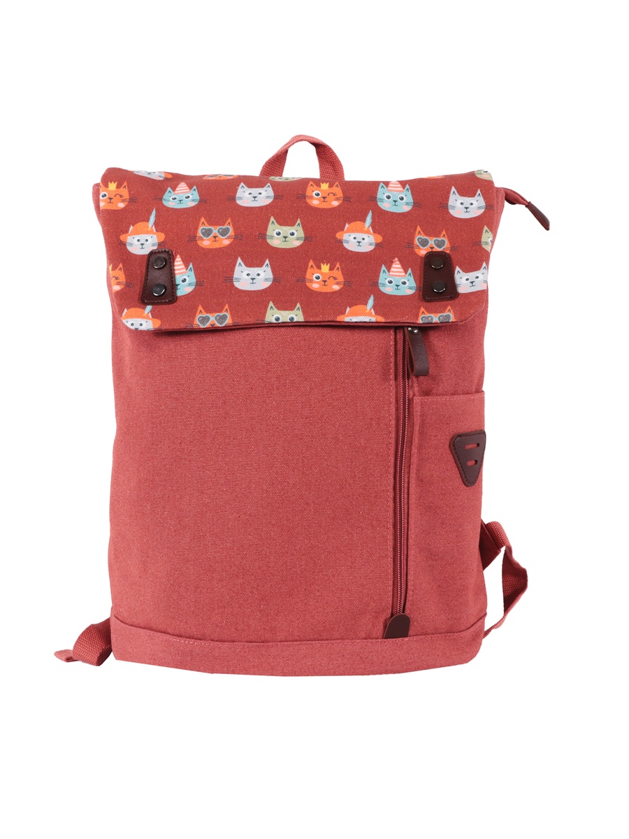 Red Dogs Vintage Print Laptop Backpack
