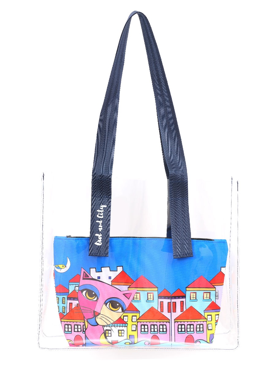 Owl And City Transparent Shopping Beach Bag