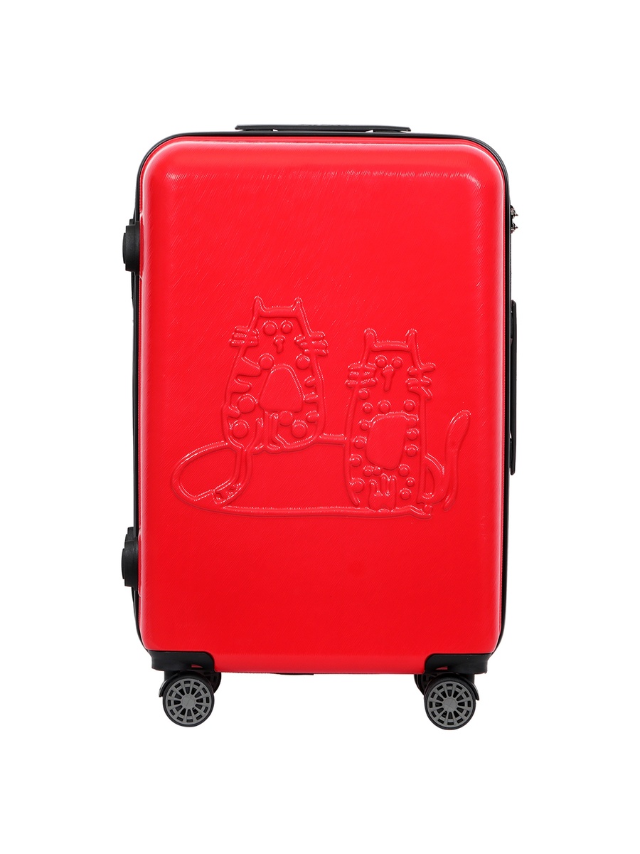 Cats Hard Case Suitcase Luggage with Spinner Wheel, Red 28 Inch
