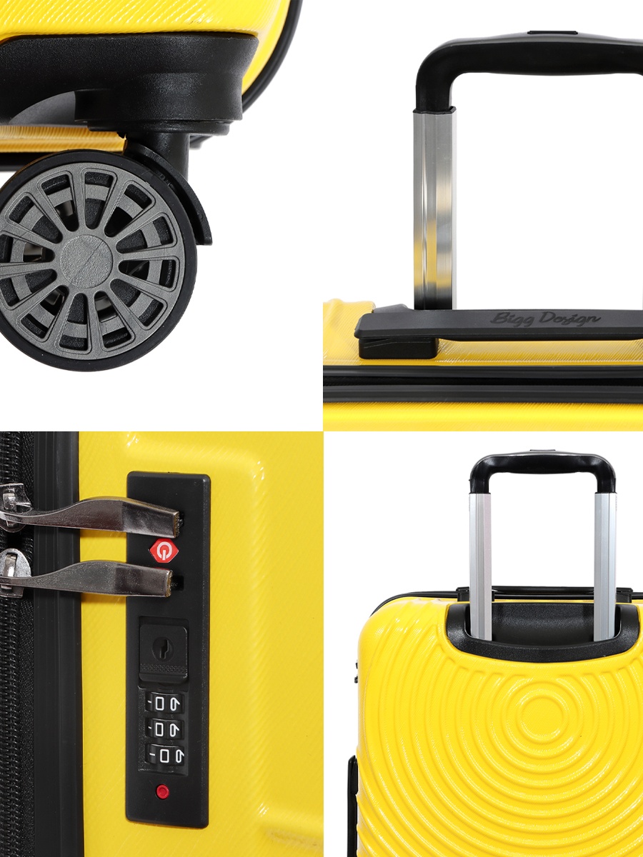 Cats Medium Suitcase with Spinner Wheel, Yellow 24 Inch