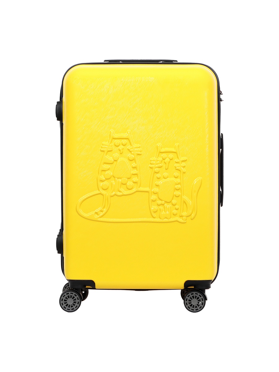 Cats Large Suitcase Luggage with Spinner Wheel - Yellow 28 Inch