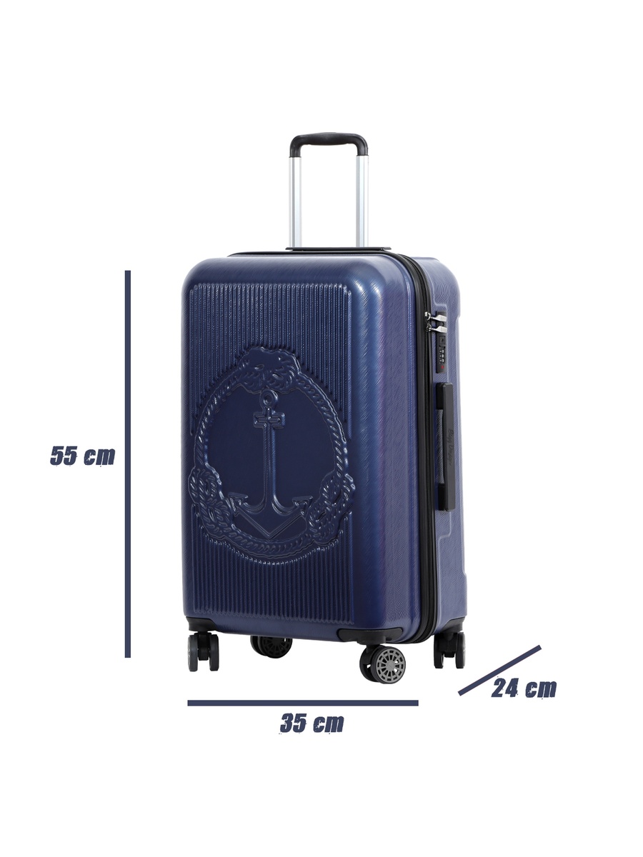 Ocean Medium Suitcase with Spinner Wheel, Blue 20 Inch