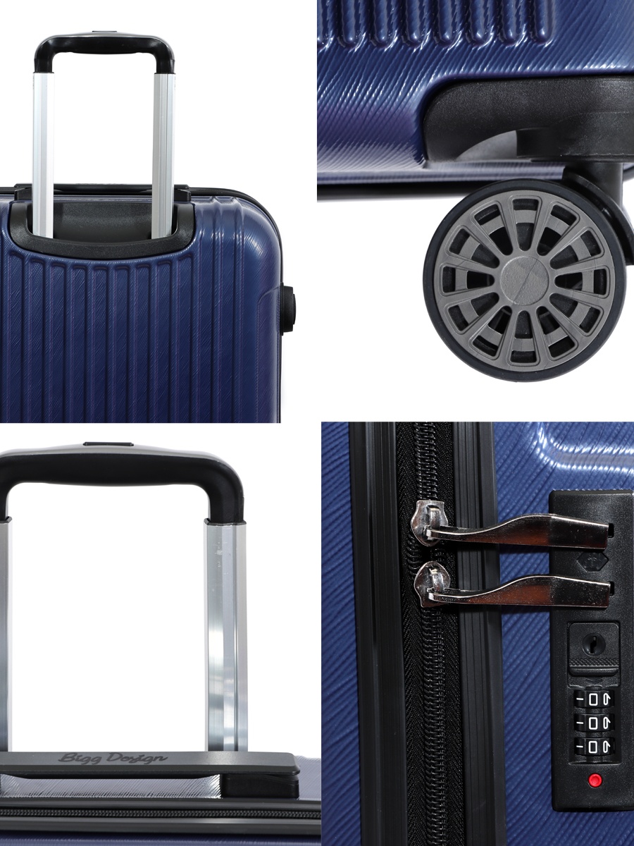 Ocean Medium Suitcase with Spinner Wheel, Blue 24 Inch