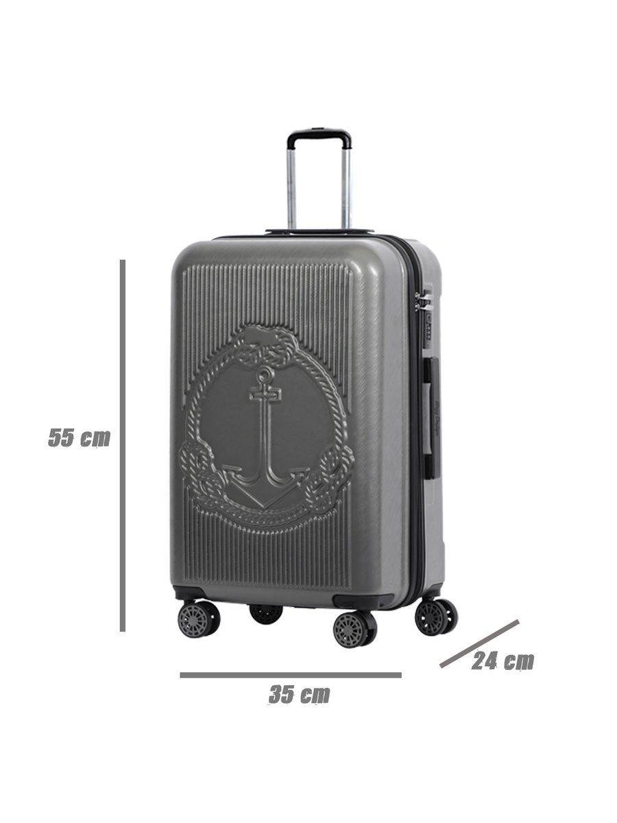 Ocean Carry On Luggage with Spinner Wheel, Grey 20 Inch