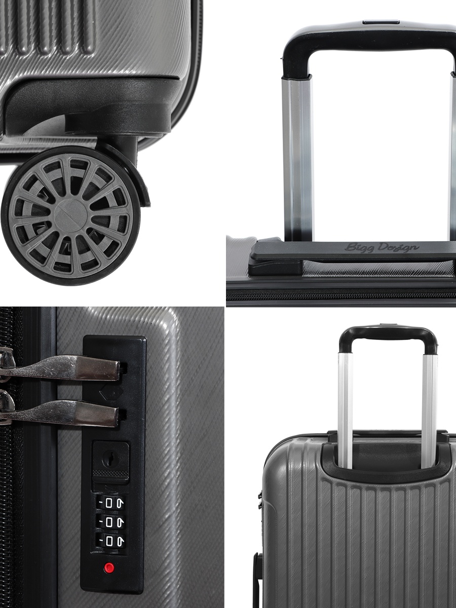 Ocean Carry On Luggage with Spinner Wheel, Grey 20 Inch