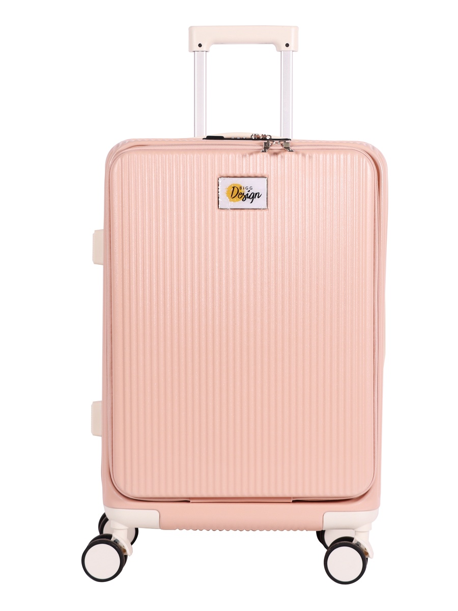 Moods Up Carry On Luggage with Spinner Wheels, 20-Inch Pink