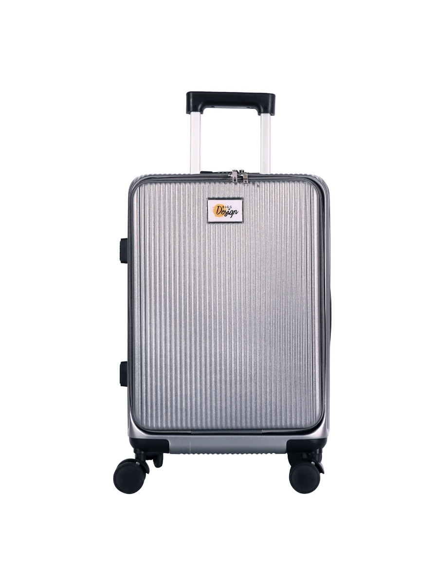 Moods Up Carry On Luggage with Spinner Wheels, 20-Inch Silver