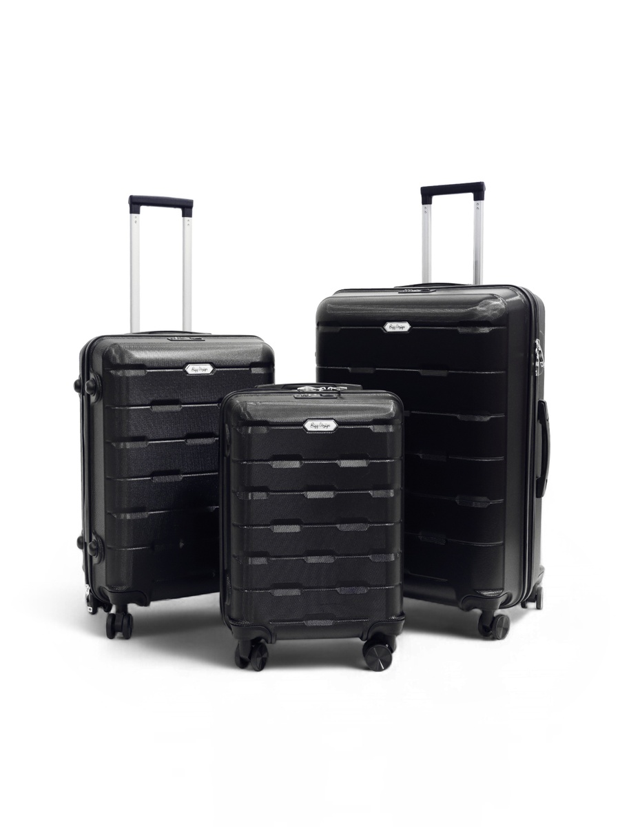 3-Piece Luggage Set, Black (20/24/28inch)