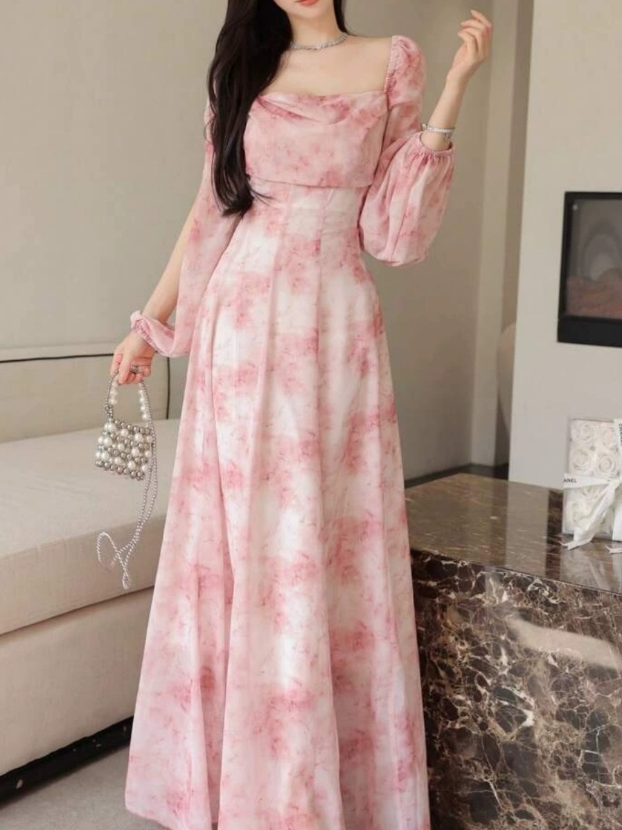 Split Sleeve Floral Dress