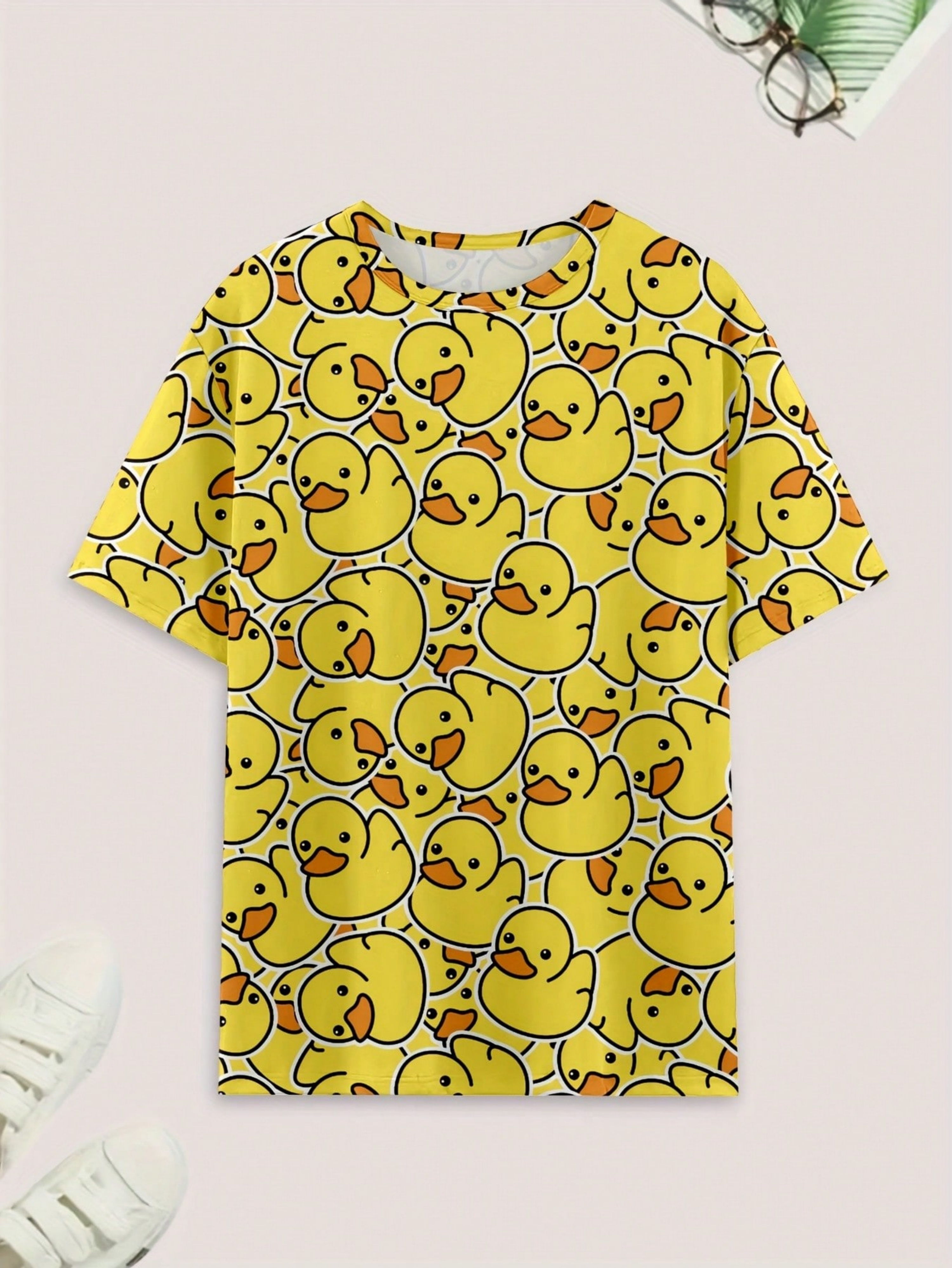 Yellow Graphic Print T-Shirt and Shorts Pyjama Set