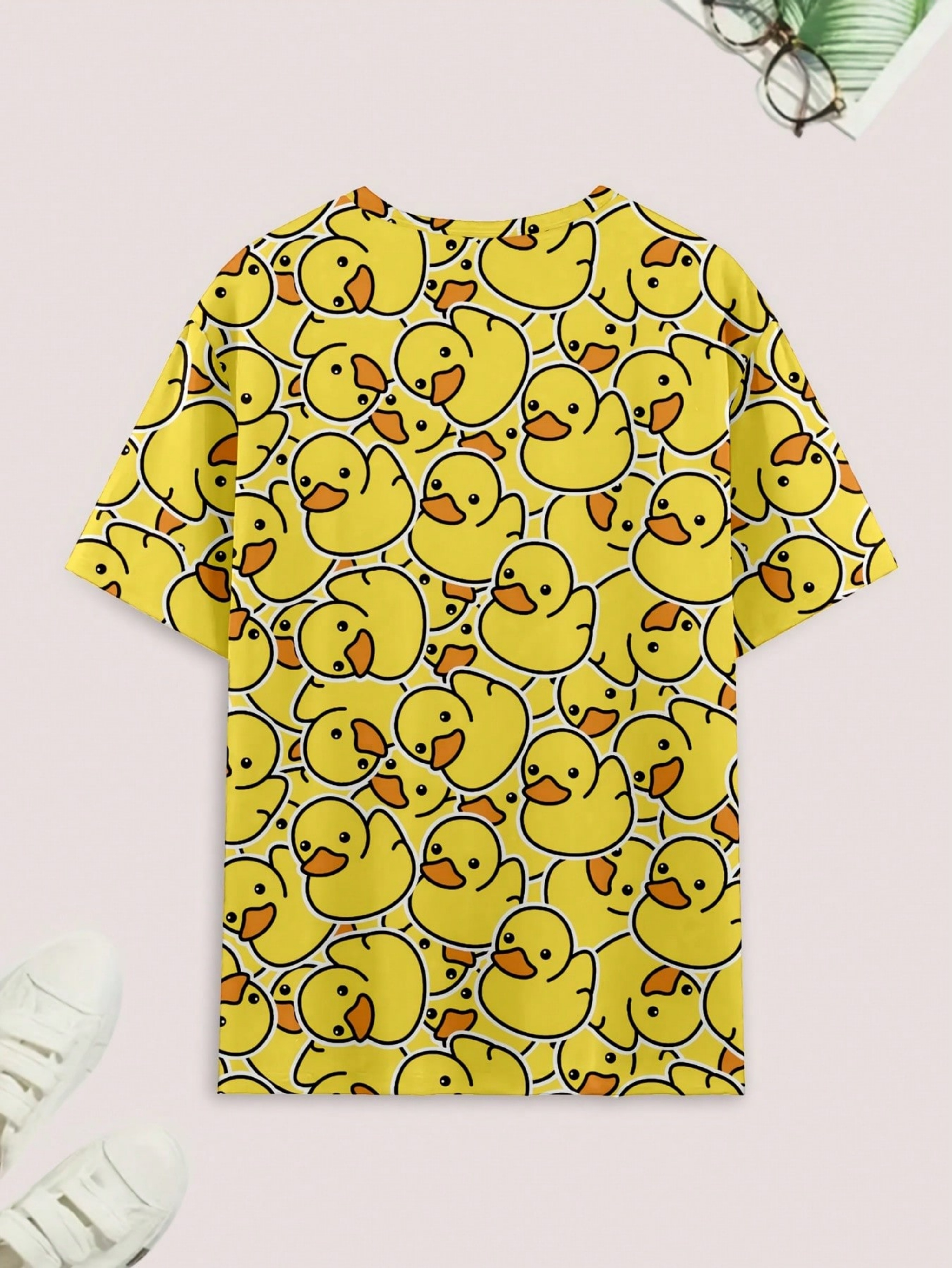 Yellow Graphic Print T-Shirt and Shorts Pyjama Set