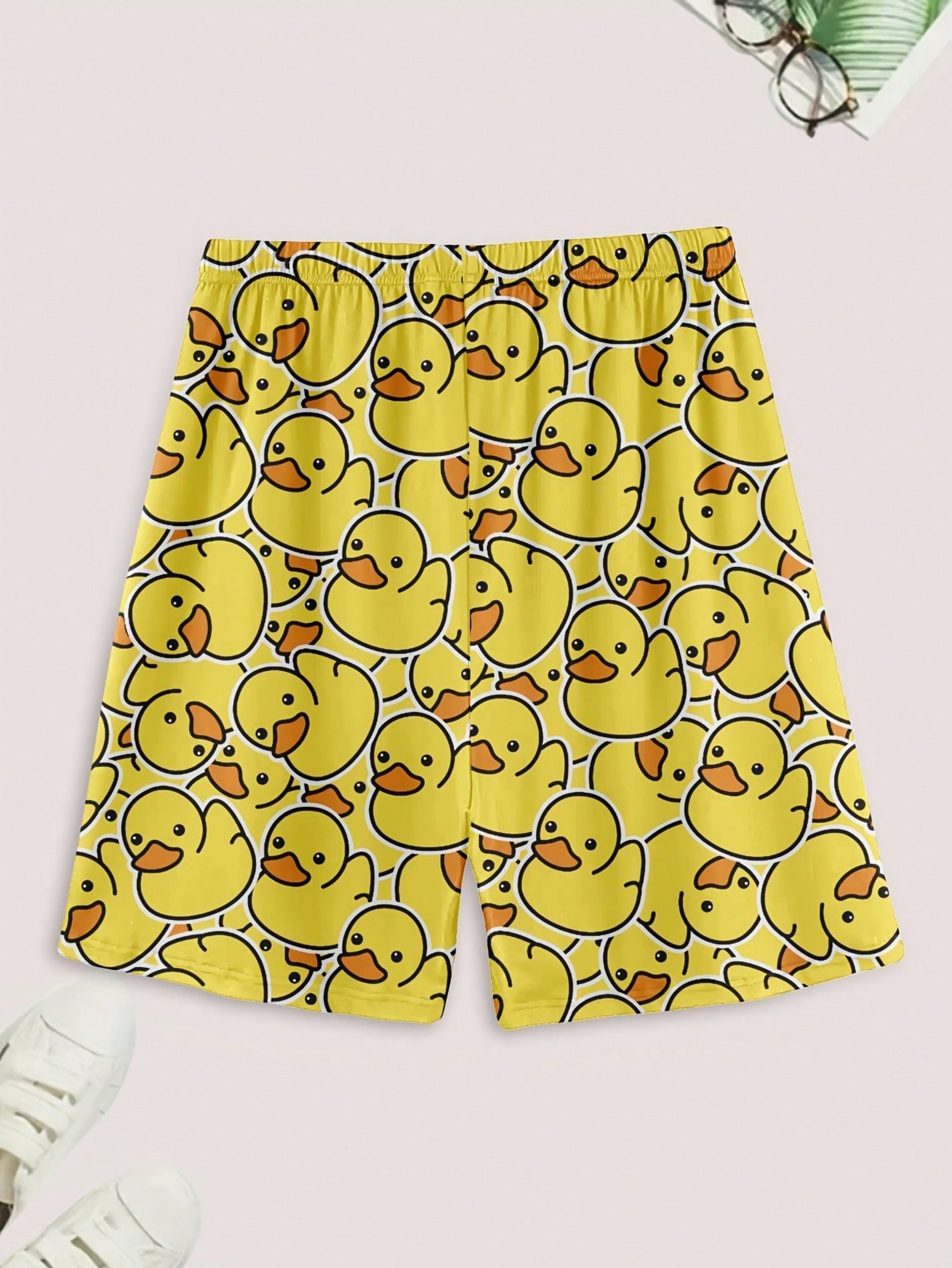 Yellow Graphic Print T-Shirt and Shorts Pyjama Set