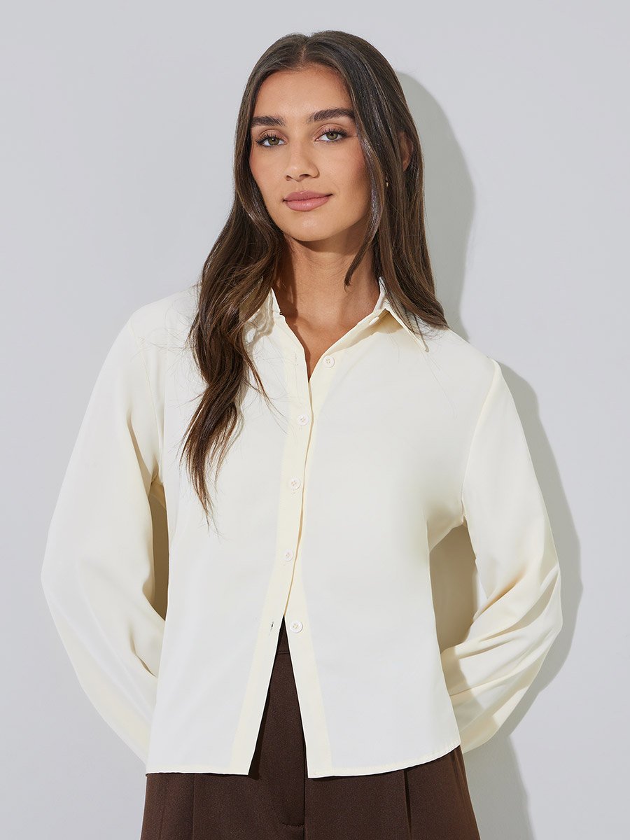 Beife Sloid Long Sleeves Button-Up Shirt