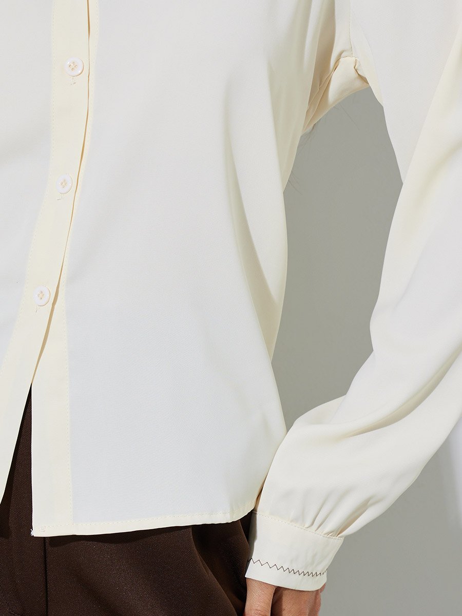 Beife Sloid Long Sleeves Button-Up Shirt