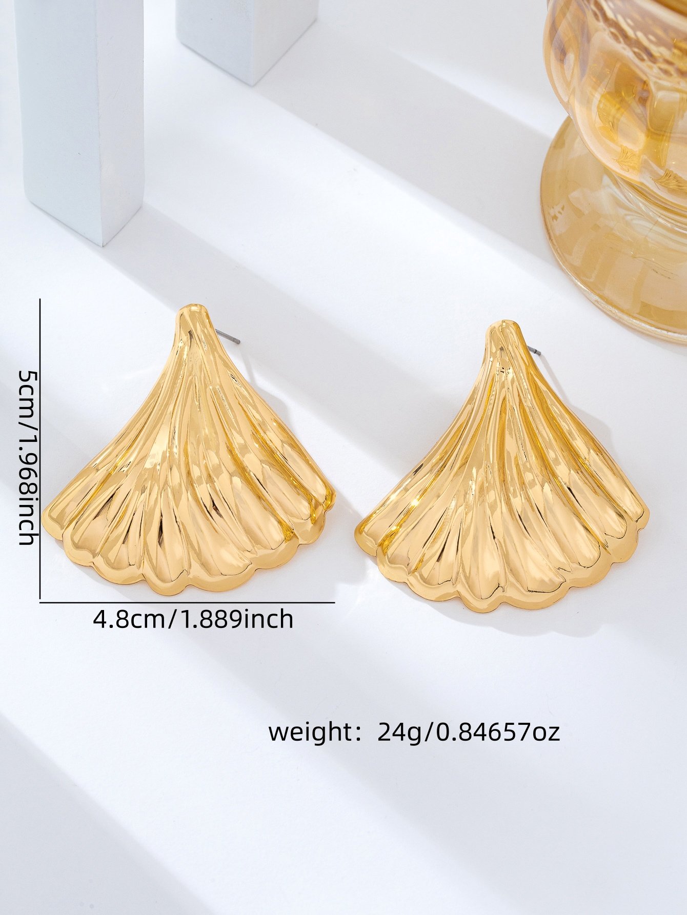 1 Pair Womens Western Style Exaggerated Geometric Irregular Stud Earrings