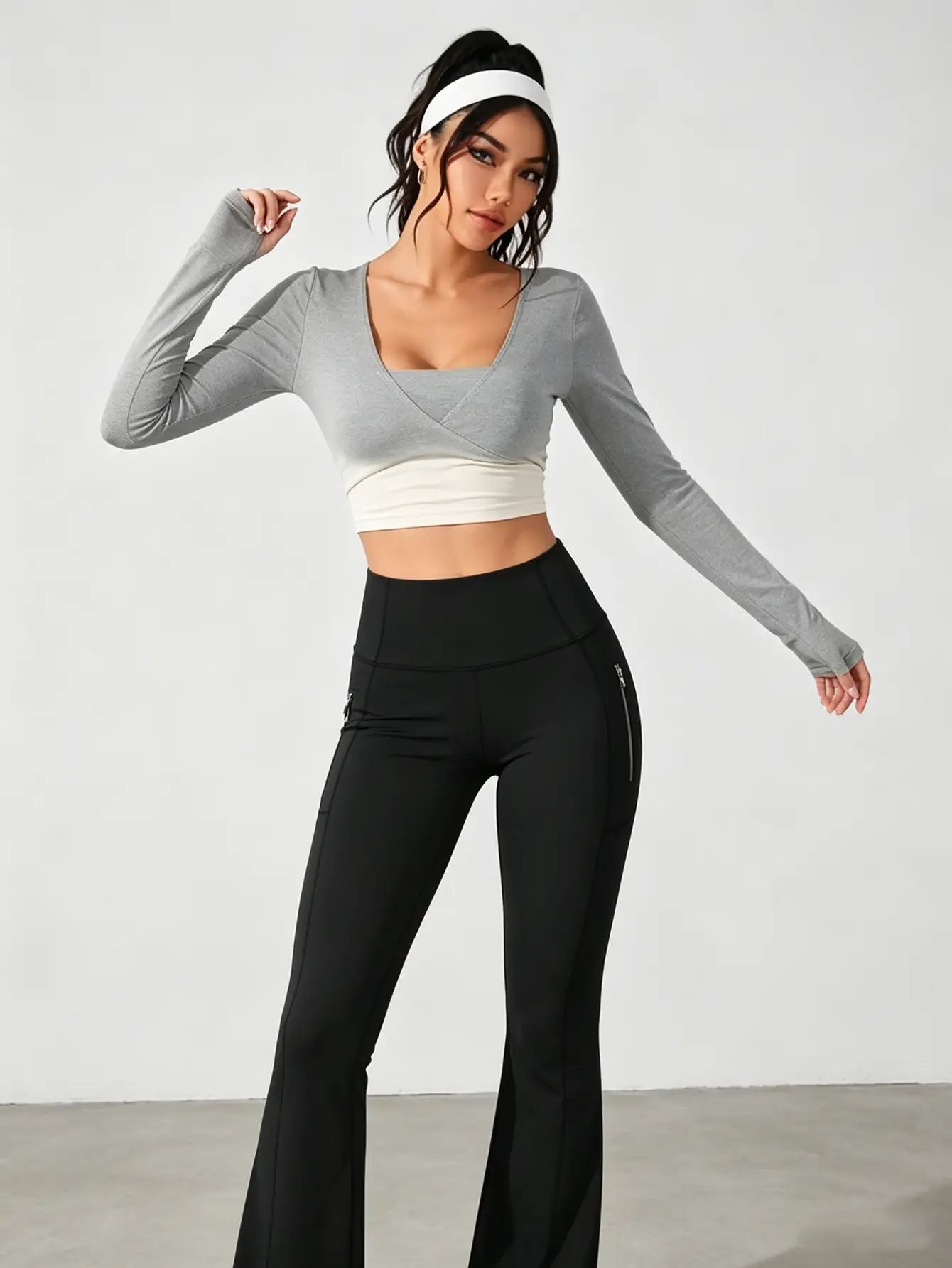 Black High Rise Leggings with Side Pockets