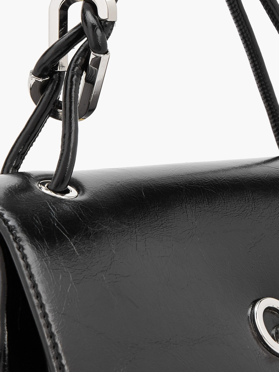 Solid Satchel Bag with Detachable Strap