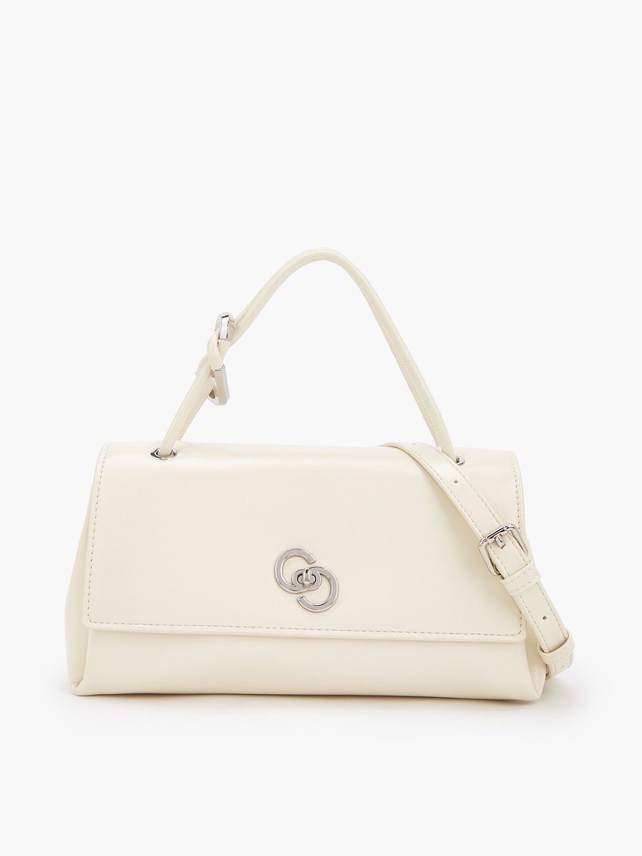 Solid Satchel Bag with Detachable Strap