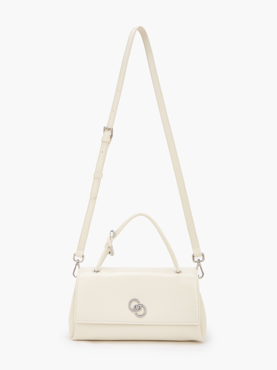 Solid Satchel Bag with Detachable Strap