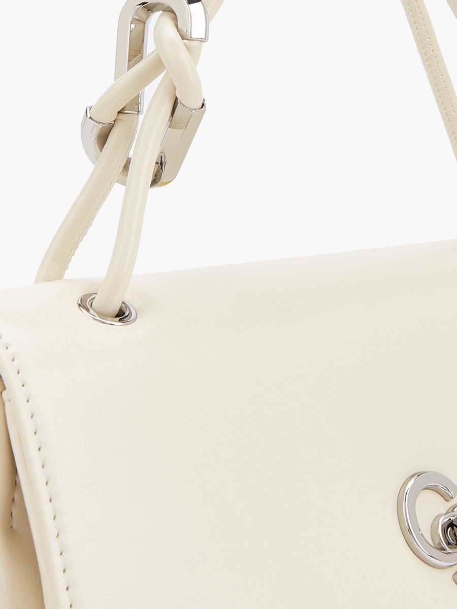 Solid Satchel Bag with Detachable Strap