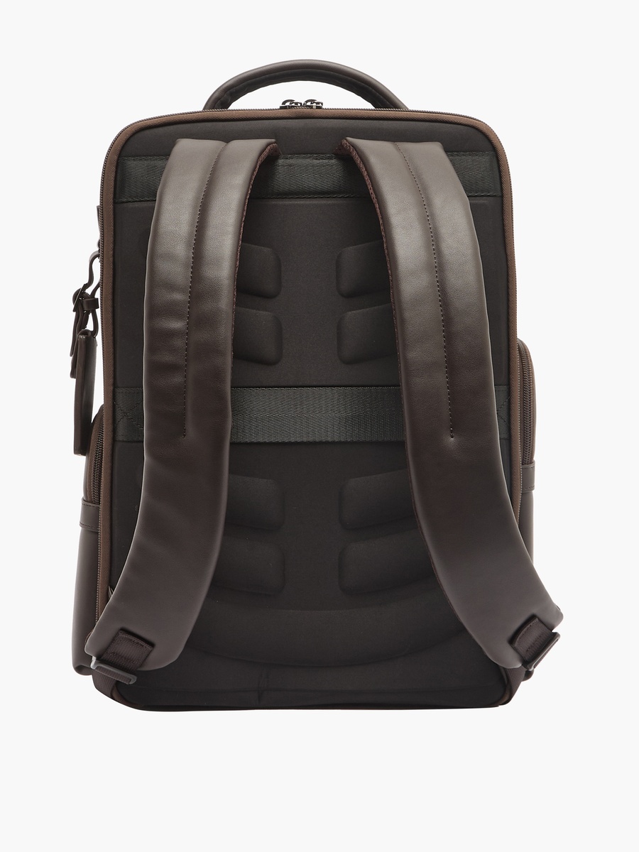 Solid Backpack with Adjustable Straps and Zip Closure - 31x43x17 cm