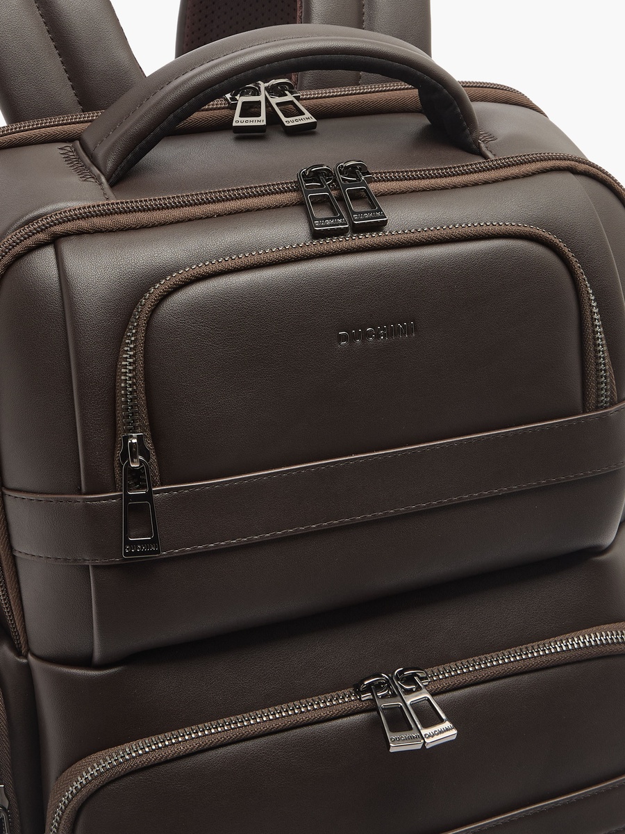 Solid Backpack with Adjustable Straps and Zip Closure - 31x43x17 cm