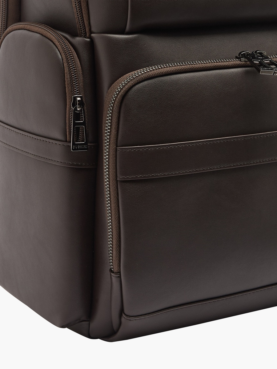 Solid Backpack with Adjustable Straps and Zip Closure - 31x43x17 cm
