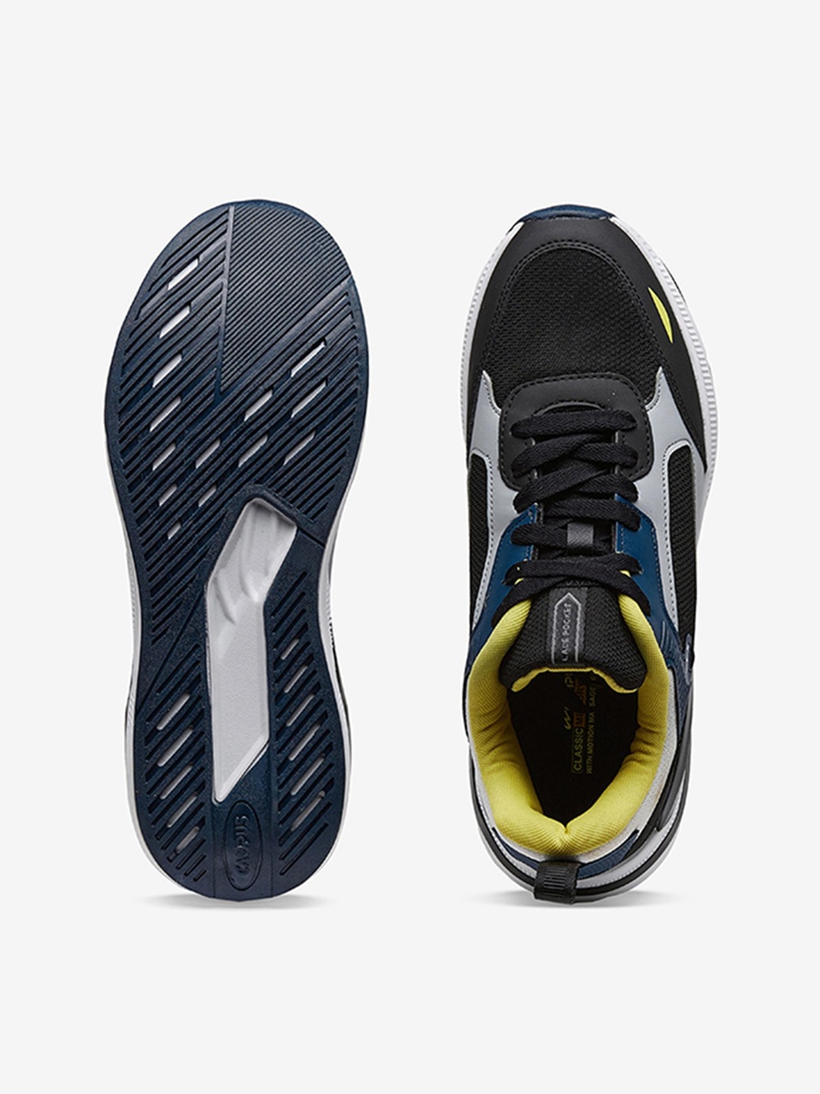 Men Black Cove Motion Massage Tech Lace-Up Sneakers