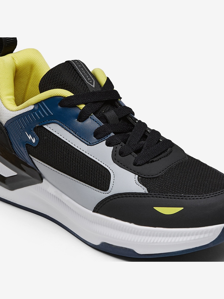 Men Black Cove Motion Massage Tech Lace-Up Sneakers