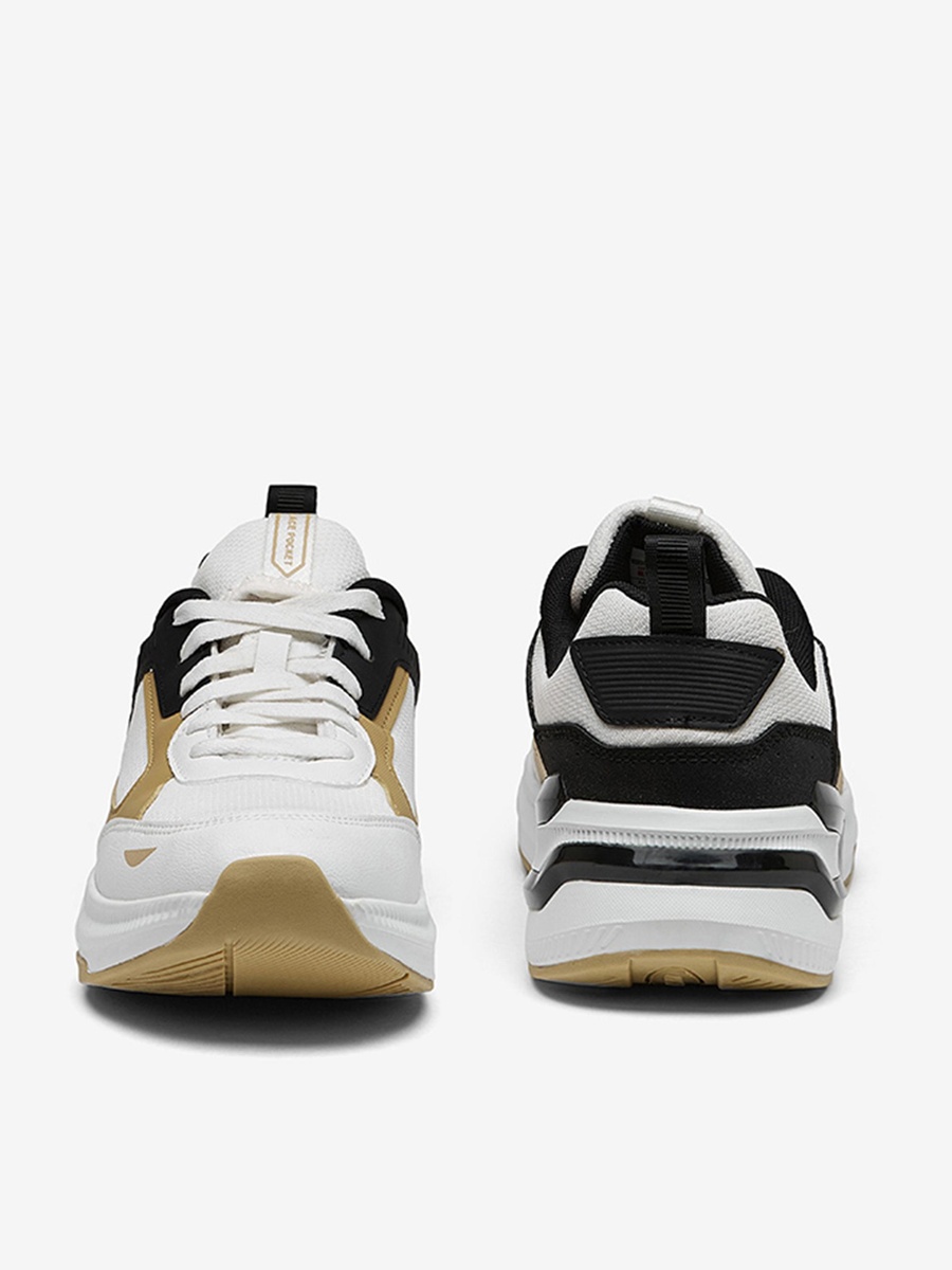 Men White Cove Motion Massage Tech Lace-Up Sneakers