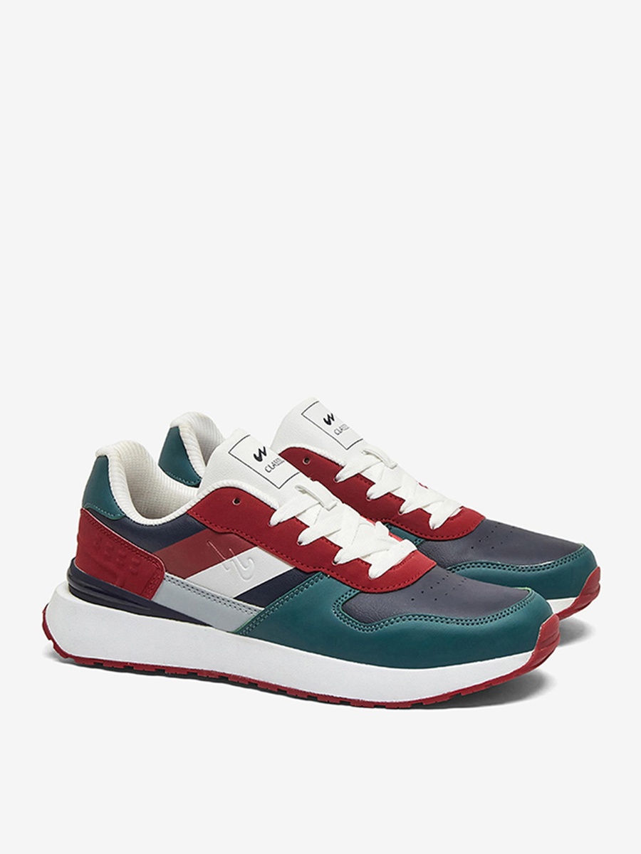 Men Navy Blue Cardo Motion Massage Lace-Up Sneakers