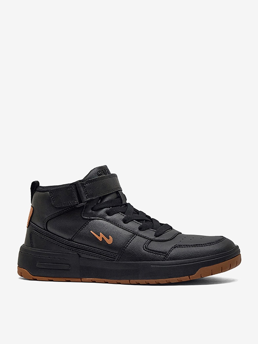 Men Black Flee Memory Extra Bounce Lace-Up Sneakers