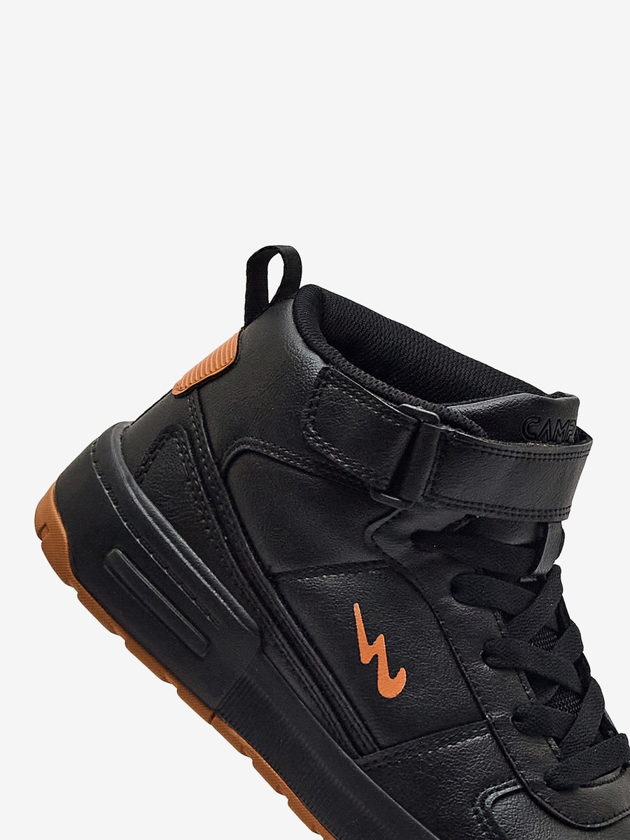 Men Black Flee Memory Extra Bounce Lace-Up Sneakers