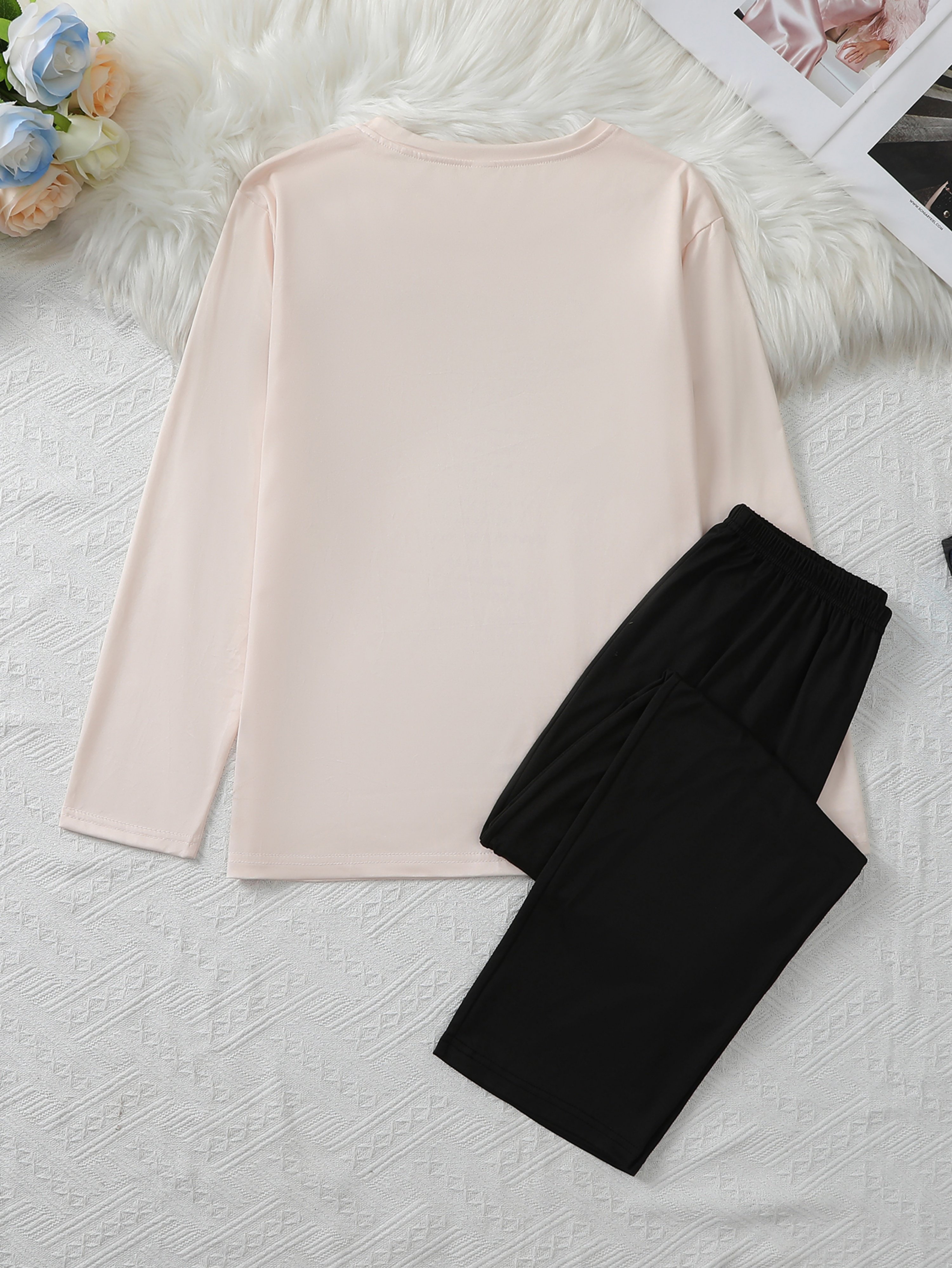Muti-Color Printed Long Sleeve Top and Pants Pyjama Set