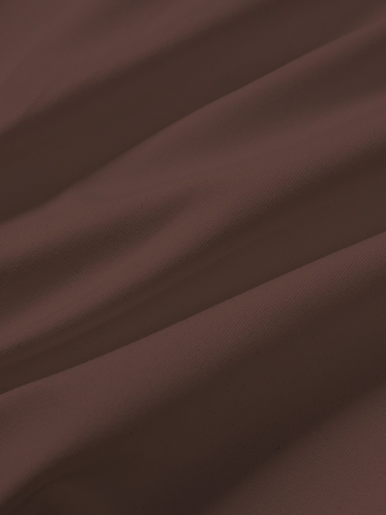 Coffee Brown High-Neck Relaxed Fit T-Shirt