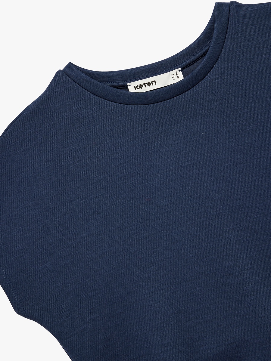 Solid Short Sleeves Crop T-Shirt