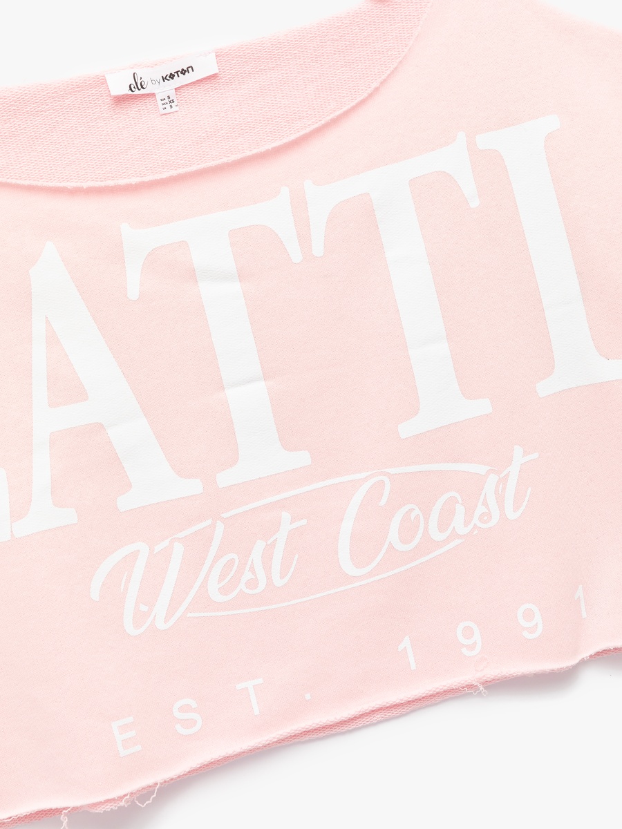 Printed Short Sleeves Crop T-Shirt