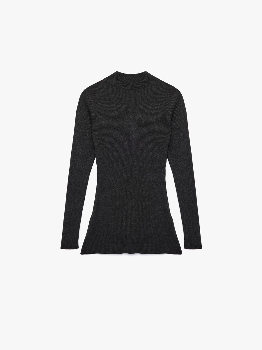 Knot Detail High Neck Sweater