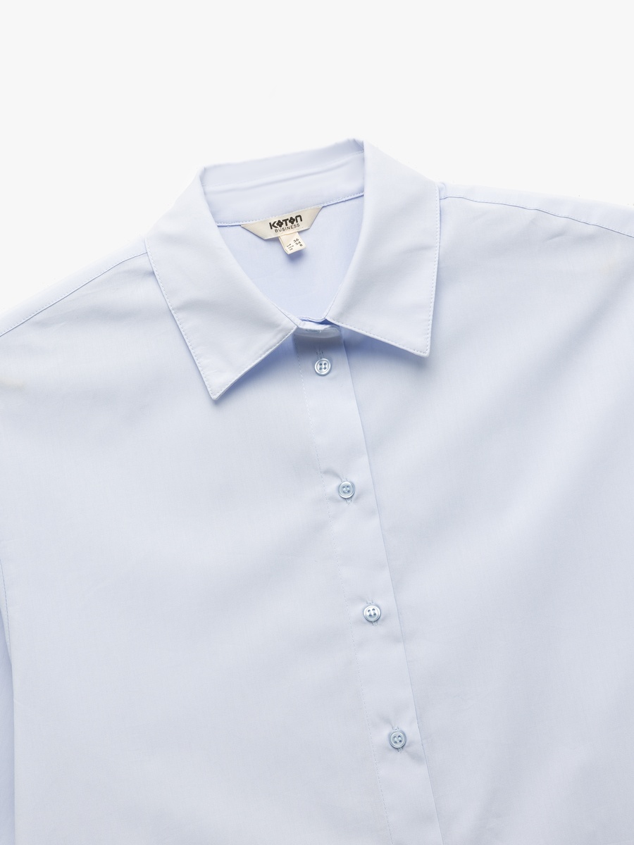 Solid Long Sleeves Poplin Shirt