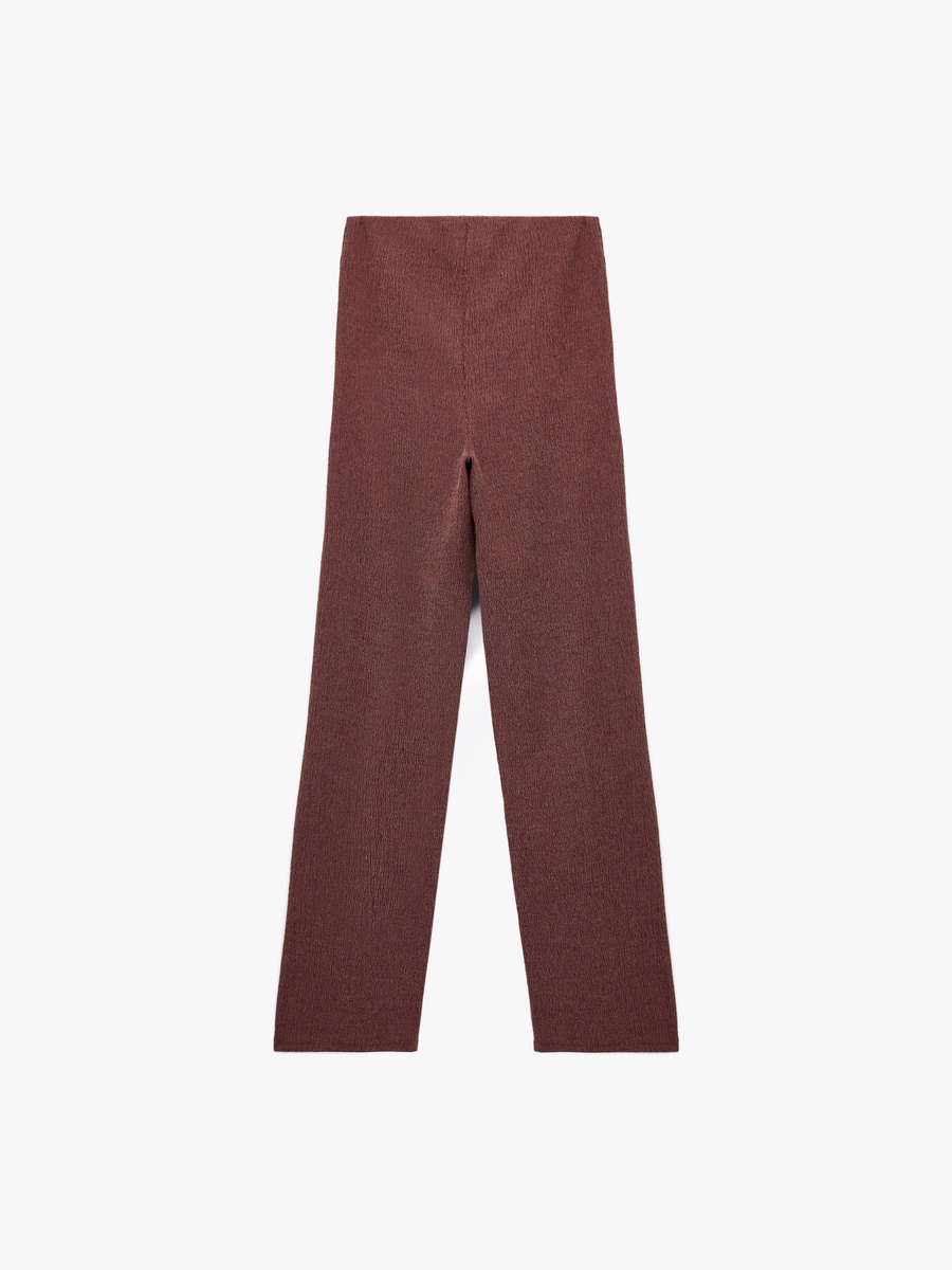 Crinkled Straight Leg Pants