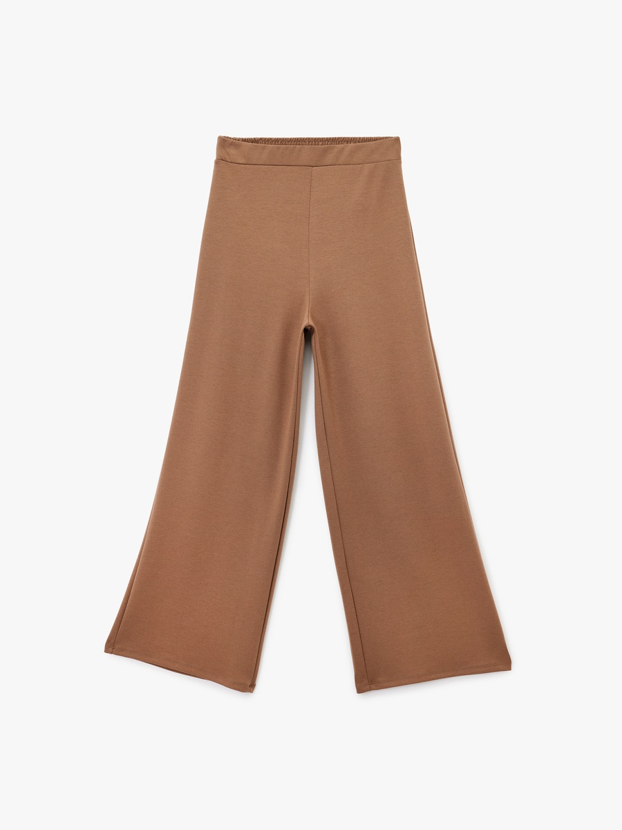 Elastic Waistband Wide Leg Sweatpants