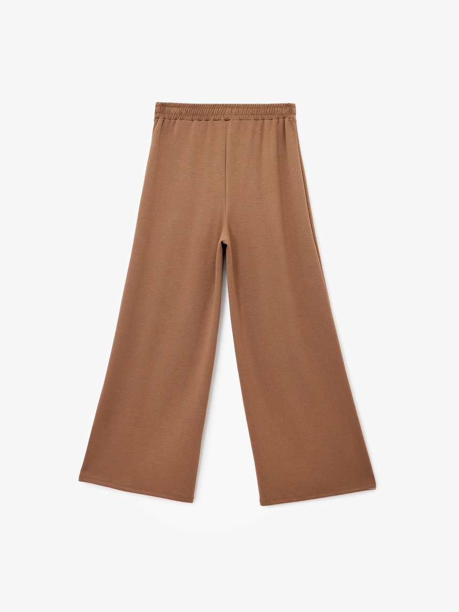 Elastic Waistband Wide Leg Sweatpants