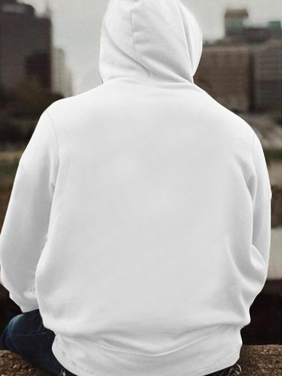 White Pullover Hoodie Sweatshirt