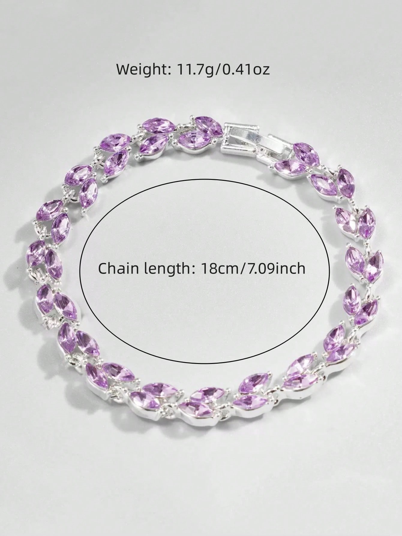 Purple Amethyst Bangle Bracelet for Women - Casual Wear.