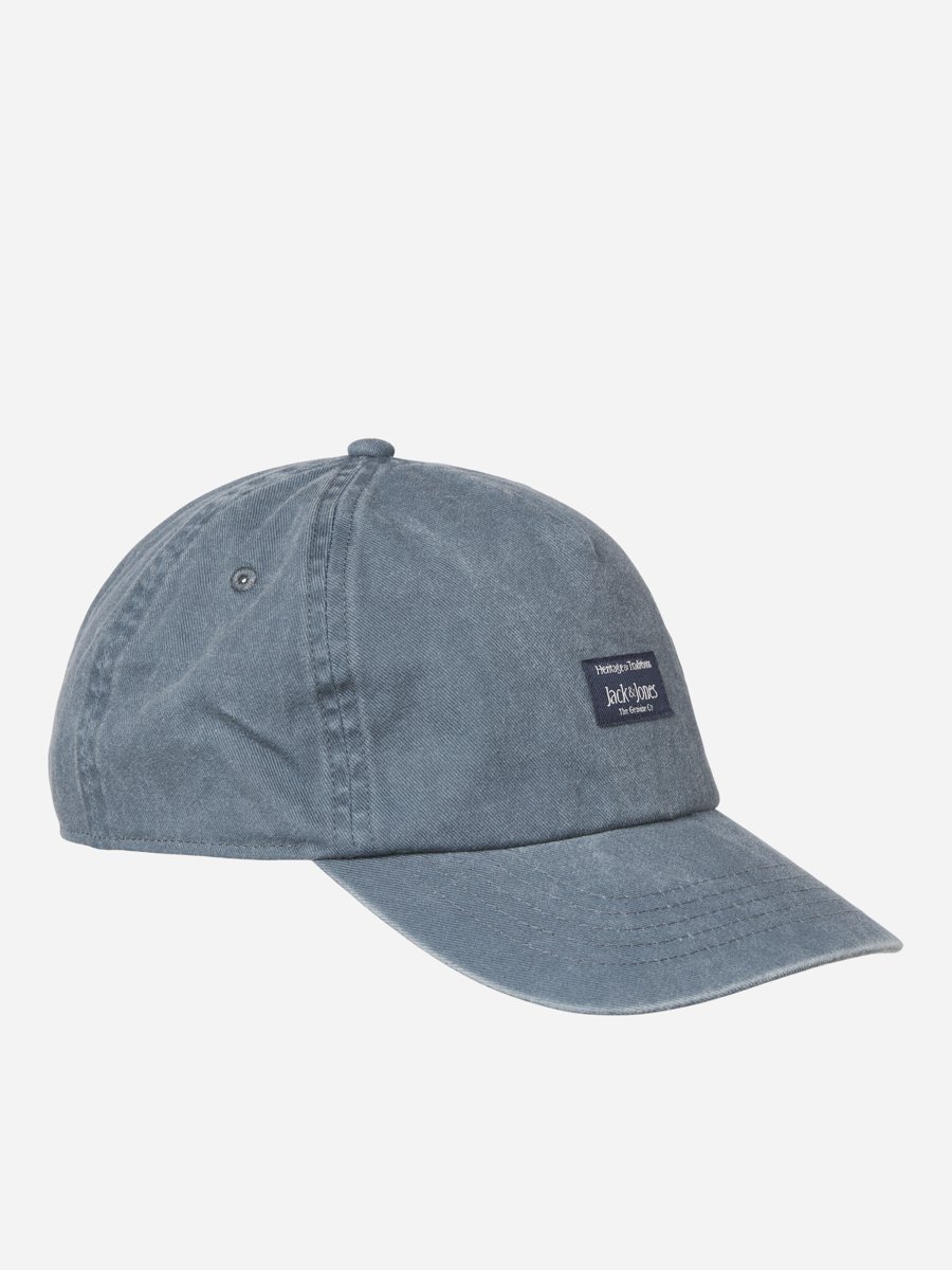 Grey Badge Detail Cotton Cap