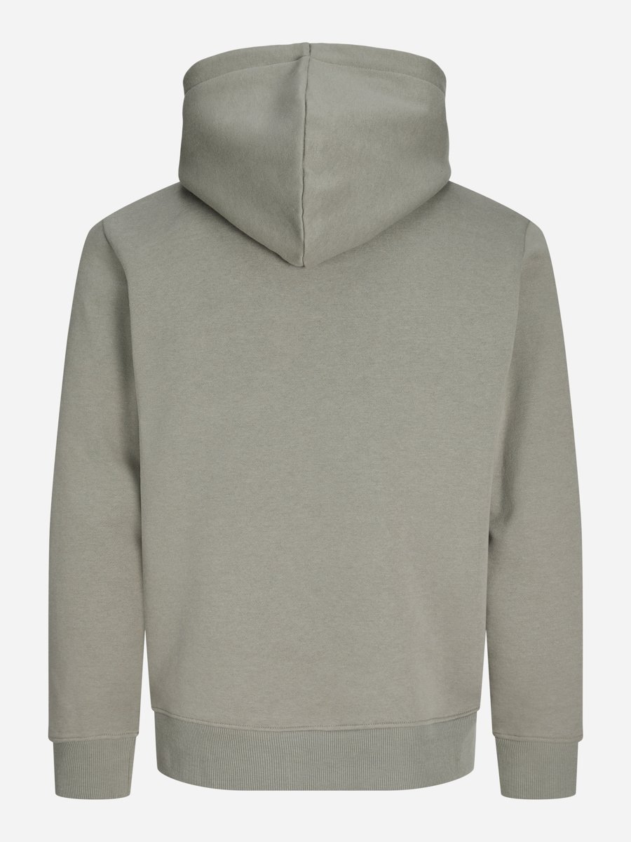 Khaki Pullover Hoodie with Badge Detail
