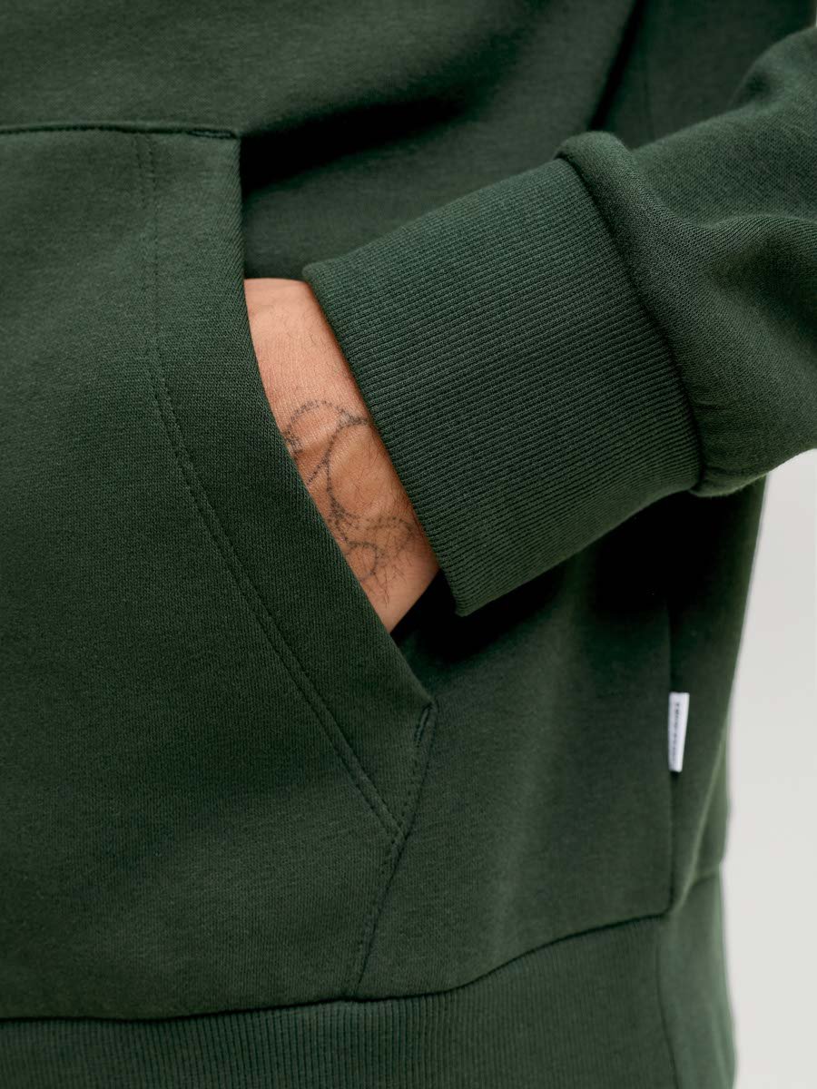 Dark Green Pullover Hoodie with Front Pocket