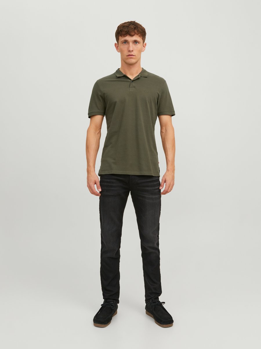 Olive Solid Cotton Polo