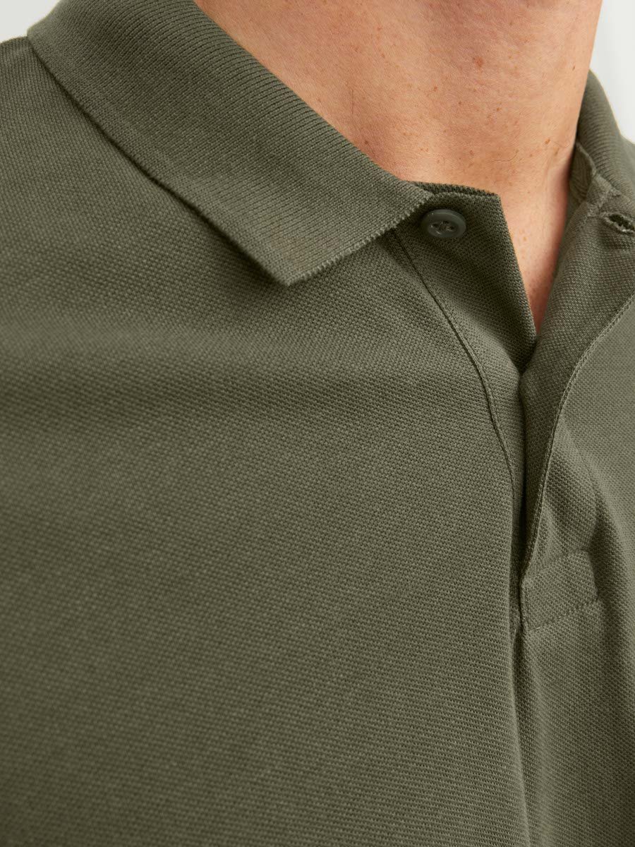 Olive Solid Cotton Polo